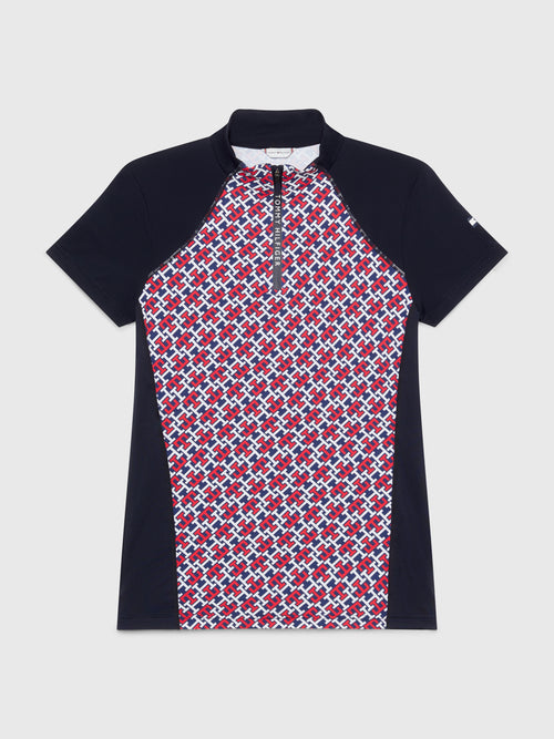 denver-monogram-kuhlendes-kurzarm-1-4-zip-training-top-multi