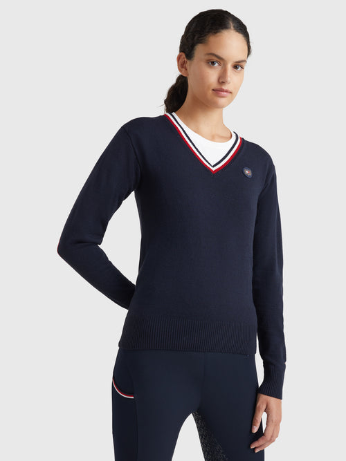 women-v-neck-pullover-light-desert-sky