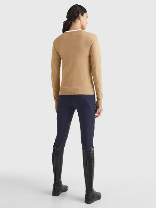 women-v-neck-pullover-light-beige