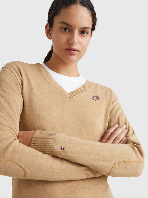 women-v-neck-pullover-light-beige