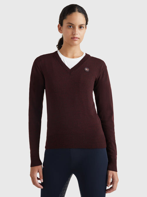 women-v-neck-pullover-light-deep-burgundy
