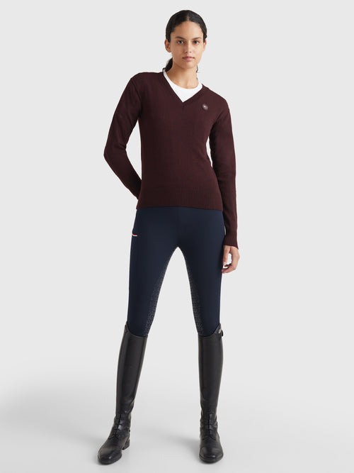 women-v-neck-pullover-light-deep-burgundy