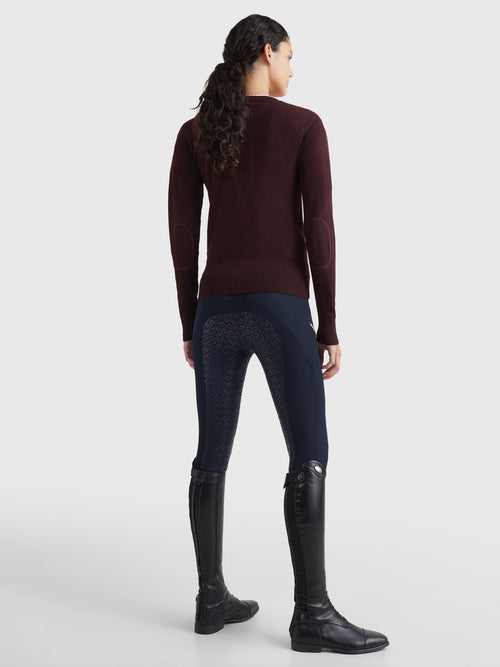 women-v-neck-pullover-light-deep-burgundy